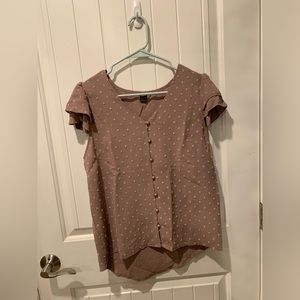 Mauve businesses casual blouse